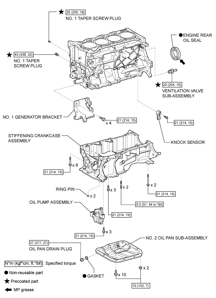 Toyota Rav4. Aca30, 33, 38 Gsa33 Zsa30, 35.3Zr-Fae Engine Mechanical.Engine.Engine Unit  Components